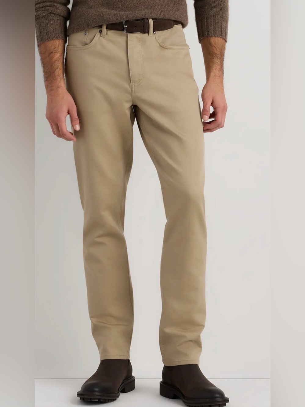 Quince Comfort Stretch Traveler 5-Pocket Pants Athletic Tapered Sand Dune 34X32